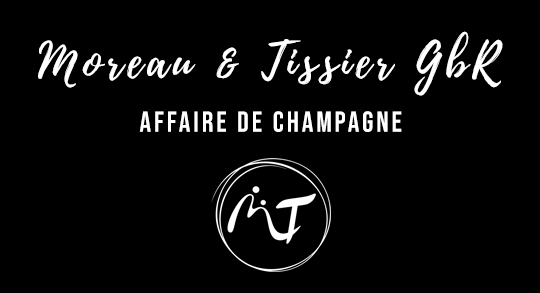 Das Bild zeigt unser Logo in Schwarz Weiß Moreau & Tissier - Affaire de Champagne